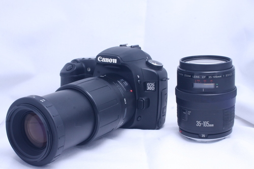 ★★★完売★★★　　■配送可能■　極上品 Canon キャノン EOS 30D 超望遠 Ｗレンズセット ■