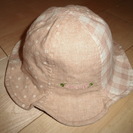 女児向けピンク系帽子 サイズ50(USED)