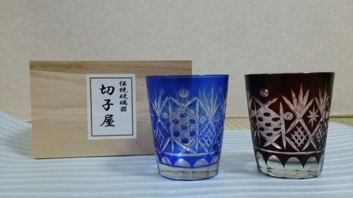 切子ペアグラス
