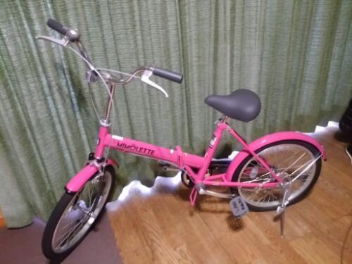 ピンク未使用折りたたみ自転車