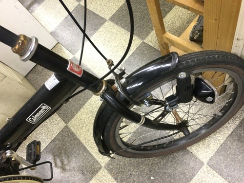 [2827]折りたたみ自転車　20インチ　外装6段変速　ライト付　ブラック
