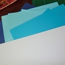 青系画用紙（３色×３枚+白１枚）