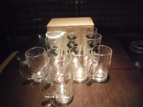 ★飲食店開業費を抑えたいなら！リッキー（RICKEY）ロゴ入ビアグラス2種（新品17脚）
