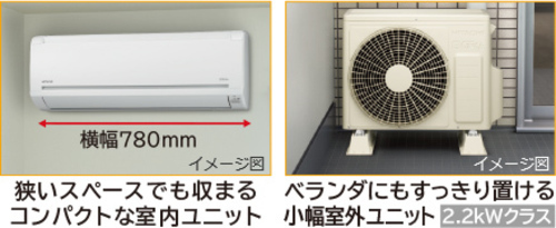 2015年モデル　新品エアコン販売　工事費込・税込￥５００００円 (型番)RAS-AJ22E-W　　住宅設備モデル