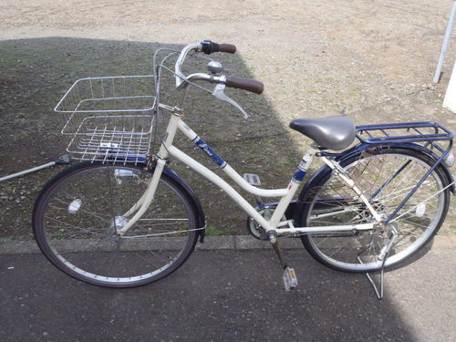 終了　あさひ　ママチャリ　２６インチ　6段ギヤ　カギ新品　LEDオートライト　ローラーブレーキ　中古自転車