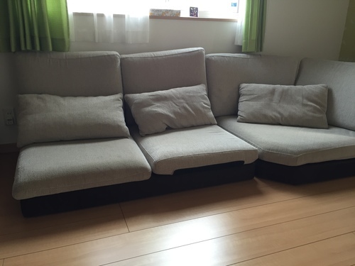 ニトリ製ローソファ　美品　2人掛け×1個＋コーナー1個