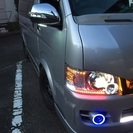 ハイエース200 ヘッドライト ワンオフ加工品