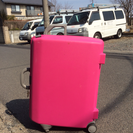 サムソナイト 旅行スーツケース 鍵あり ピンク