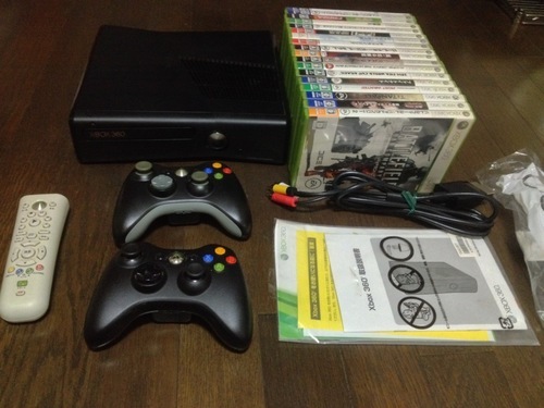 Xbox360 S CONSOLE　120GB　一式+ソフト１８本