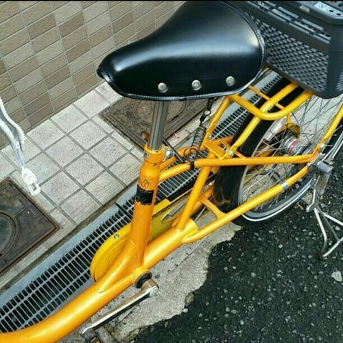 付属品フル装備！アサヒサイクルママフレツイン子供乗せ自転車20インチオレンジ色