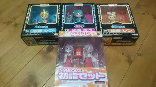 らき☆すき ねんどろいど 初音ミク 鏡音リン 鏡音レン 柊つかさ フィギュア セット