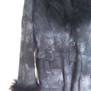 定価 25万円 美品！ラビット パッチワーク 毛革 バックスキン ブラック