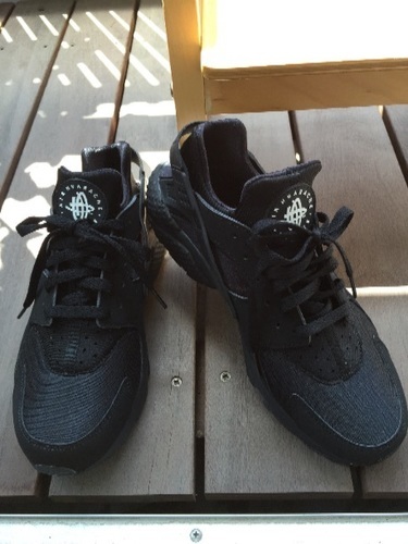 【美品】NIKE AIR HUARACHE  ナイキ エアハラチ トリプルブラック 27cm 海外限定モデル