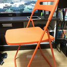 IKEA 折りたたみ チェア 椅子 オレンジ