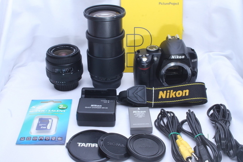 ★★★完売★★★　　極少10751ショット♪極上品 Nikon ニコン D3000 ダブルレンズset！本格マニュアル仕様♪