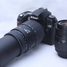 ★★★完売★★★　　GW間近！！入門者応援★ Nikon ニコン D70 純正&望遠 ダブルレンズセット♪