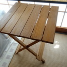 木製　フォールディングテーブルテーブル　折りたたみ式テーブル　ア...
