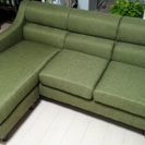 ◆.✧北欧風グリーン3人がけソファー＆オットマン◆．✧．。．:*･ﾟ