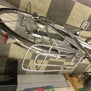 [2579]中古自転車　リサイクル自転車　ブリヂストン　ママチャリ　26インチ　シングル　シルバー