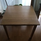 無印良品タモ材正方形テーブル80x80x72