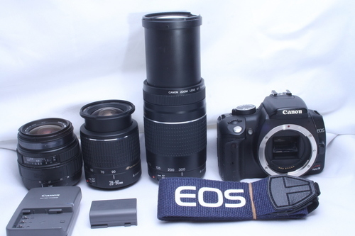 ★★★完売★★★　　★豪華トリプルレンズセット★　一眼レフ入門セット Canon EOS kiss digital N ★入門者・初心者大歓迎★　＃38