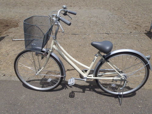 終了　サイモト　ママチャリ　２６インチ　シングルギヤ　カギ新品　BAA　中古自転車