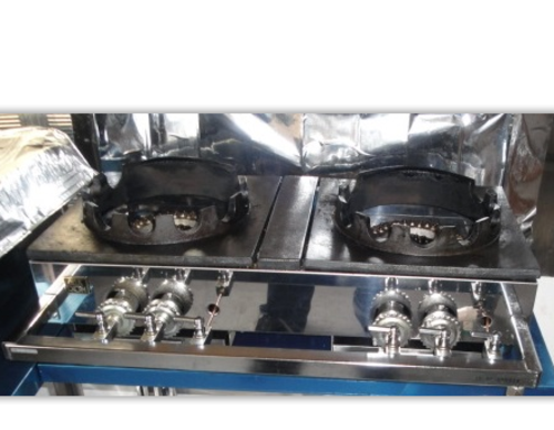 中華レンジ S-2225 （2連、2重、受皿付） 都市ガス12・13A ）業務用厨房機器　（二週間のみ使用）　中古