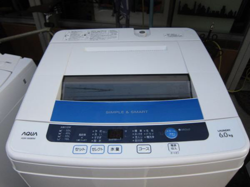 AQUA 　AQW-S60B-W [簡易乾燥機能付き洗濯機（6.0kg）