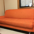 オレンジ‼️中古ソファーベッド 