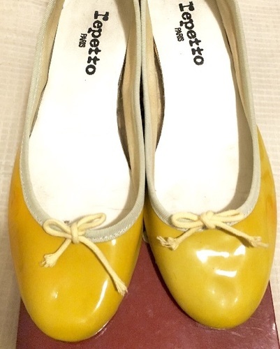 repetto レペット （黄色）エナメルパンプス38（24.5㎝）