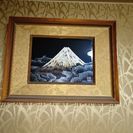 富士山の細工画アート(額入り)