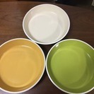 フランフランのお皿（白、黄緑、黄色）３枚
