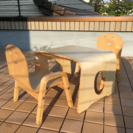 木製キッズテーブル、イス 3点セット！