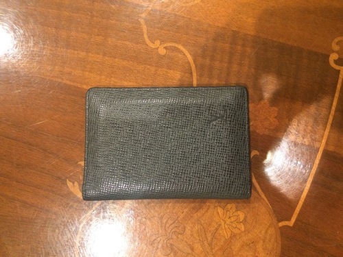 ルイヴィトン カードケース 黒 LOUIS VUITTON レザー タイガ 名刺入れ ブラック