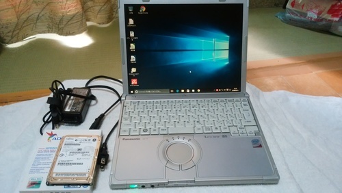 【終了】【新品SSD換装済】【値引き21000円→19800円】パナソニック ノートパソコン  Lets note CF-T7 /Core2Duo 2GBメモリ/無線内蔵/WINDOWS10