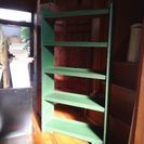 グリーンの古い本棚　差し上げます