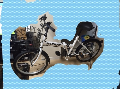 折りたたみ自転車  白 ほぼ新品