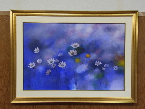 大きなコスモスの絵画1103×813★リビング、待合室、公共の施設などに