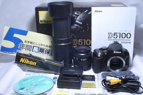 ★★★完売★★★　　本格入門セット♪極上品 Nikon ニコン D5100 Wレンズ 安心保証　#44