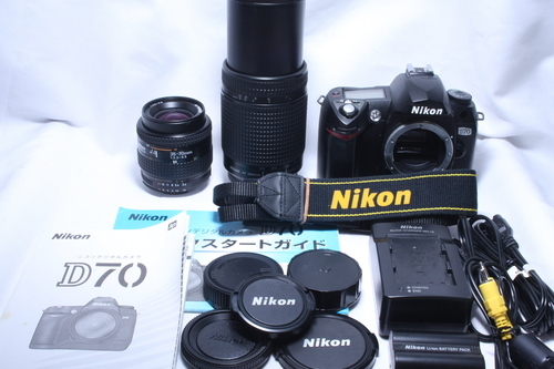 ★★★完売★★★　　極少ショット2460回★ 極上美品 Nikon ニコン D70 Wレンズセット #45