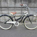 ビーチクルーザー レインボー　ネイビ×パールホワイト　２６in