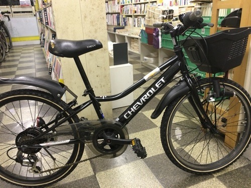 [3153]シボレー　ジュニアサイクル　ジュニアマウンテンバイク　子供用自転車　22インチ　外装6段変速　リモートレバーライト　ブラック