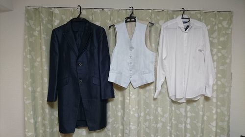 【値下げしました】タキシード、ベスト、シャツ(L)  セットで 10260円