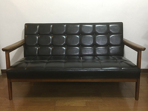 オールド カリモク Kチェア 2シーター 60 ヴィンテージ ジャンク
