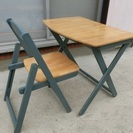 木製◆机と椅子◆折りたたみ◆大人用