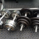 【売約済】ダンベル・バーベルベンチ・腹筋台　プレート合計111kg　まとめて