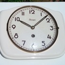 【大幅値下げ】アンティーク ドイツ キニンガー社の陶器掛け時計