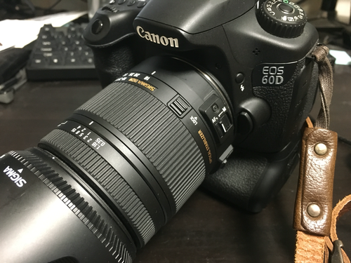 Canon EOS 60D（バッテリーグリップ付） と SIGMA 18-250mm DC MACRO OS HSM