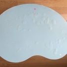 水色のミニテーブル（折り畳み式）