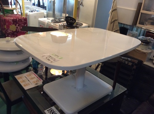 【美品】【激安】コンラッド リフトテーブル MIP-53 ホワイト昇降式テーブル